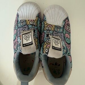 Adidas Kids Sneakers with Cartoon Print - Blue and Pink